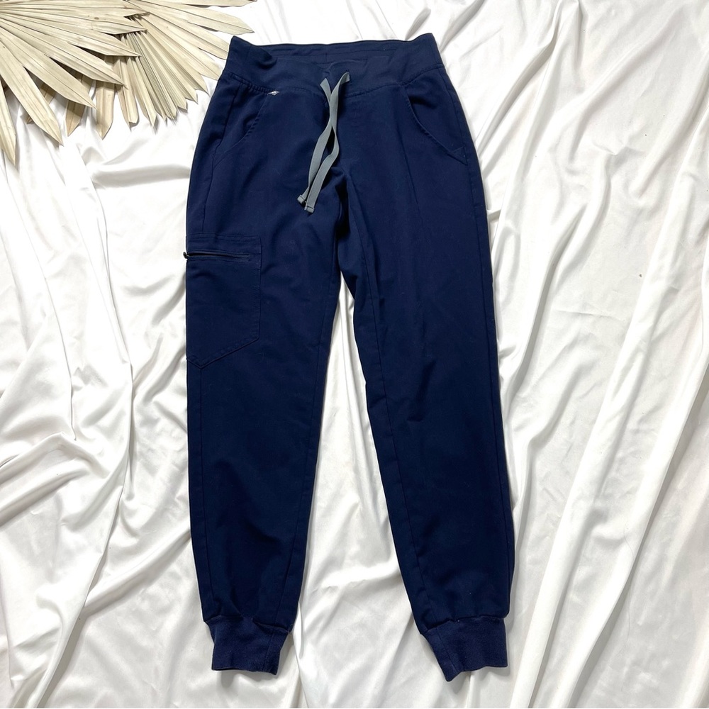 Figs Scrubs Zamora Navy Blue Joggers Doctor Nurse Vet Scrub Pants XXS Petite